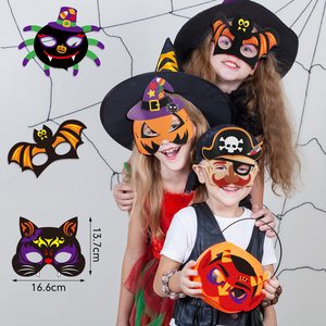 Máscara <span class=keywords><strong>de</strong></span> <span class=keywords><strong>Halloween</strong></span>, Kit artesanal, máscara <span class=keywords><strong>de</strong></span> papel <span class=keywords><strong>de</strong></span> <span class=keywords><strong>Halloween</strong></span> DIY <span class=keywords><strong>para</strong></span> fiesta, suministros <span class=keywords><strong>de</strong></span> actividades <span class=keywords><strong>para</strong></span> niños, calabaza, bruja, murciélago, Araña, Pirata, <span class=keywords><strong>Halloween</strong></span> - Product Image 6