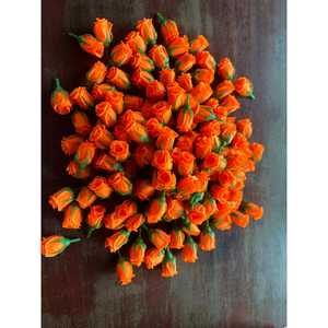 Miniature Plastic Rosebuds For Crafts And Jewelry Handmade Thai Flowers 2-3Cm Perfectly Crafted In Miniature Form These Flowers - Product Image 2