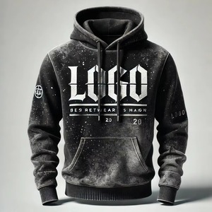 Sweat à capuche pour homme avec logo brodé personnalisé - Sweat à capuche ample respirant, tendance et confortable pour un usage décontracté - Product Image 6