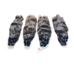 Pelo humano de color natural al por mayor que teje la trama de procesamiento químico indio estilos ondulados de cuerpo liso a granel Grado de pelo Remy - Product Image 5