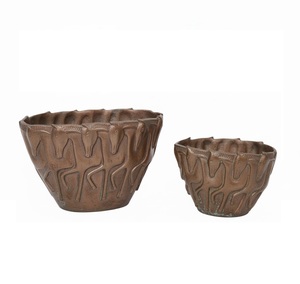 Antique Bronze Finish Running Horse <b>Decorative</b> Bowl Set Handcrafted Metal Planter Living Room Tabletop Luxury Animal Home <b>Decor</b> - Product Image 1