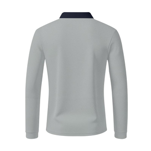 Chemises polo pour hommes personnalisées de haute qualité, t-shirt d'été, couleurs unies, manches longues, vierges, 260 grammes, tricot, polo décontracté - Product Image 4