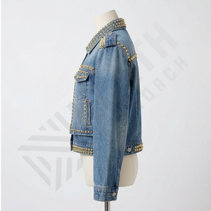 Veste en jean boutonnée pour homme, design personnalisé, vêtements robustes, mode classique, manches longues, veste en jean décontractée, streetwear, vêtements d'extérieur - Product Image 3