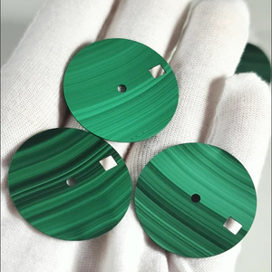 Esfera de Reloj Redonda de Malaquita Verde Natural de 28.5/29/30/31 mm con Logotipo Personalizado OEM, Fecha Estéril, NH35 9015 2824, Fabricante de Esferas de Reloj - Product Image 4