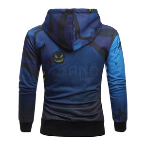 OEM personalizado de los hombres sudaderas con capucha de gran tamaño con patrón sólido teñido liso para el invierno ropa de calle diseño de sublimación para la venta - Product Image 2