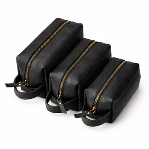 <b>Personalized</b> <b>Gift</b> Leather <b>Bag</b> Waterproof Men Make Up Travel <b>Bags</b> Toiletry Wash Organizer <b>Bag</b> - Product Image 2