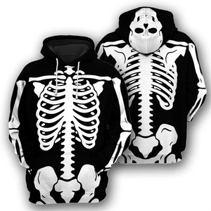 Sudadera con capucha transpirable para hombre, diseño personalizado con lavado ácido, pedrería y cremallera, de forro polar de algodón y poliéster de secado rápido. - Product Image 1