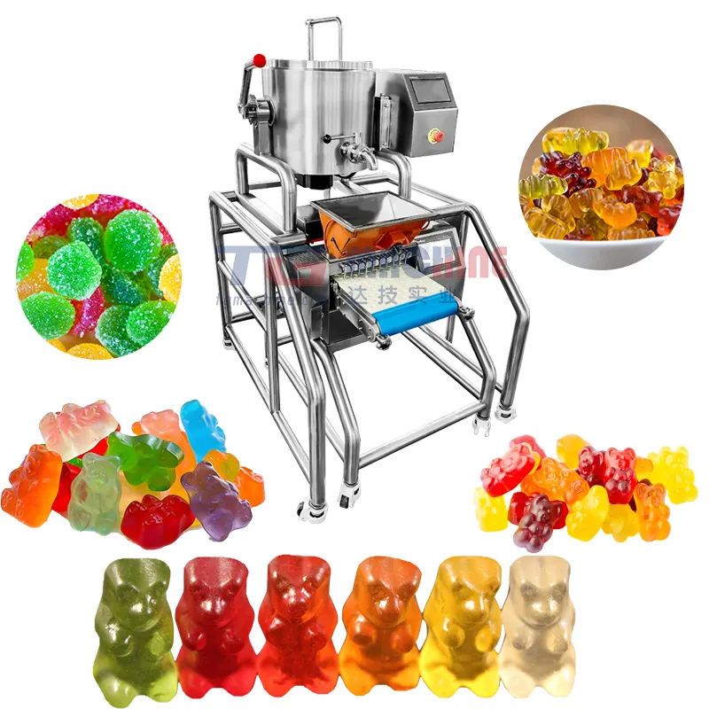 TG semi-otomatis gelatin vitamin manis gummy jelly keras beruang permen lollipop depitor bonbon fudge dadu membuat mesin penyimpanan