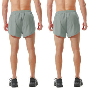 Gran oferta de pantalones cortos para correr para hombre, Color gris, elástico, ropa de calle, gimnasio, Fitness, pantalones cortos para correr para adultos - Product Image 5