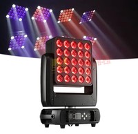 Luz de Cabeza Móvil LED RGBW 4 en 1 de 25x12W con Matriz de 7 Haces, Ángulo de 0-100%, Dimmer y Mapeo de Píxeles DMX
