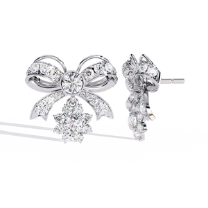 Boucles d'oreilles en or 18 carats avec diamants et pierres précieuses uniques cultivées en laboratoire - Product Image 3