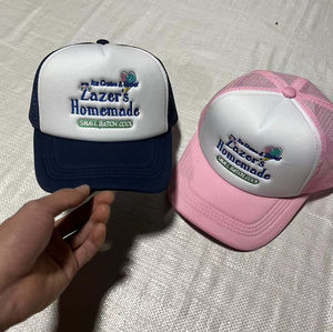 Gorra de béisbol Snapback clásica con logotipo personalizado, gorra de camionero bordada de malla de espuma lisa de 5 paneles con tela de rizo para actuaciones - Product Image 2