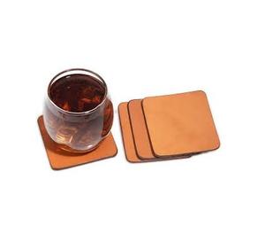 Square Shape <b>Leather</b> Coaster Best Manufacturer for Home Hotel Kitchen and Table Top Coaster Handmade Handcrafted - Product Image 1