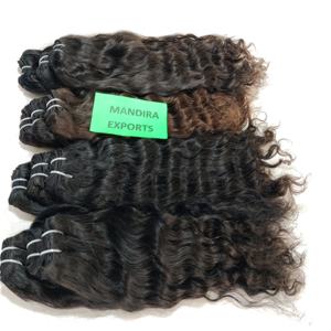 Raw Virgin Cambodian Premium Wavy Human <b>Hair</b> Bundles Temple Raw Virgin Machine Double Weft <b>Hair</b> Raw Indian Human <b>Hair</b> - Product Image 5