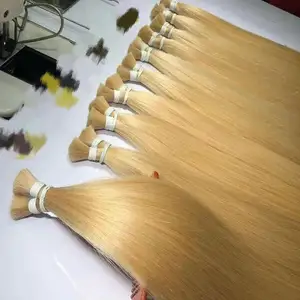 100% rambut asli kualitas terbaik untuk produk virgin 100% rambut manusia Vietnam panjang 6 "-36" pewarna semua warna genius w