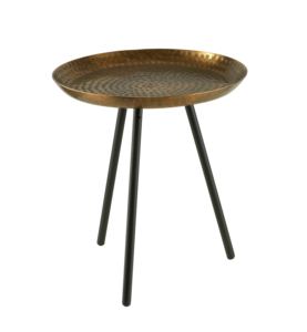 Mesa Auxiliar Redonda de Metal Negra de Dos Niveles con Diseño Moderno Minimalista para Salas de Estar Elegantes y Decoración del Hogar Funcional - Product Image 4