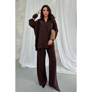 Ensemble deux pièces avec chemise marron - Marron - Product Image 1