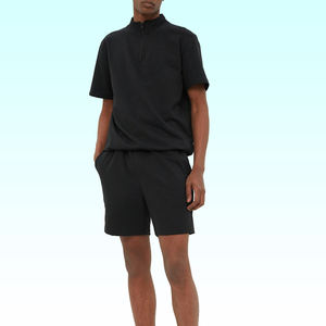 Logotipo personalizado Gran oferta Conjunto corto personalizado para hombre Traje transpirable de verano para hombre Conjunto de 2 piezas Verano Playa Sudaderas Pantalones cortos Conjunto - Product Image 2