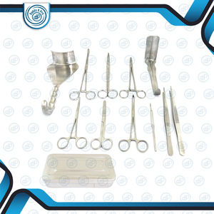 Ensemble d'instruments chirurgicaux pour césarienne, 12 pièces, kit d'instruments médicaux pour césarienne, pour usage chirurgical obstétrical et gynécologique - Product Image 2