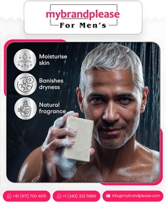 Produits de soin, savon original doux mais puissant pour hommes avec un parfum audacieux, OEM ODM, marque personnalisée, étiquette privée, nettoyant pour la peau - Product Image 3