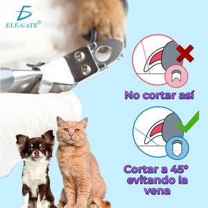 Tagliacapelli/Tagliaunghie per Animali Domestici Conveniente in Acciaio Inossidabile e ABS, Misura Personalizzabile, per Cani e Gatti con Lima - Product Image 3