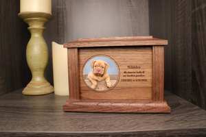 Wood Pet <b>Urn</b> For Ashes <b>Dog</b> Cat Box Personalized Cremation Casket Engraved Bespoke Small Medium Large - Product Image 3