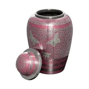 Urnes de cendres humaines de haute qualité les plus tendances Urnes papillons roses Urnes de crémation pour cendres humaines - Product Image 5