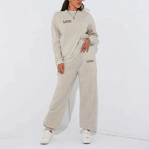 Custom Design Your Own Tracksuit Pullover Hoodie Sweatshirt <b>Jogger</b> Set Cotton <b>Fleece</b> 2 Piece Set Tracksuits for <b>Women</b> - Product Image 4