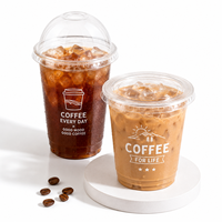 Gobelets à café jetables personnalisés avec logo, recyclables, compostables, biodégradables en PLA/PET, avec couvercles, impression UV, qualité alimentaire, paroi simple, 5,5-32 oz