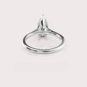 Anillo Solitario con Diamante Cultivado en Laboratorio Certificado por IGI, Plata de Ley 925 Sólida, Chapado en Rodio, Estilo Étnico - Product Image 2