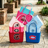 Maßgefertigte EVA-Tragetasche mit Teamlogo-Aufdruck Gummi-Strandtasche Wasserdichte Große Kapazität Handtasche für Sportvereine Schulorganisationen