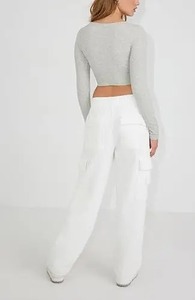 Pantalones Cargo de alta calidad de verano 2025 para mujer, pantalones de Algodón 100% con múltiples bolsillos, pantalones informales de secado rápido para correr para mujer - Product Image 4