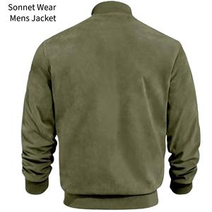 Chaqueta Bomber de Moda para Hombre, Informal, con Cierre, Ligera, para Otoño, con Cuello Alto - Product Image 2