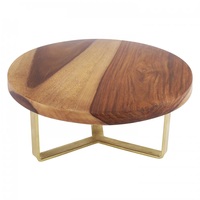 Support à gâteau en bois fait main de haute qualité, écologique, ALLIANCE CRAFT, base large élégante, surface polie, non toxique pour les gâteaux