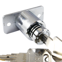 Cylindres de serrure à pêne en alliage de zinc chromé de qualité supérieure, personnalisables pour les tiroirs, portes et armoires de mobilier de bureau, sécurité par ABA
