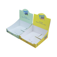 Boîte d'affichage personnalisée avec laminage brillant, vente en gros, imprimée avec logo pour la promotion de produits sur comptoir de vente au détail, présentoirs de marque