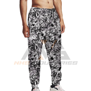 Pantalones de salón para hombre con estampado personalizado de alta calidad que se adaptan a bolsillos Pantalones de chándal estampados para entrenamientos y relajación en Tallas grandes - Product Image 1