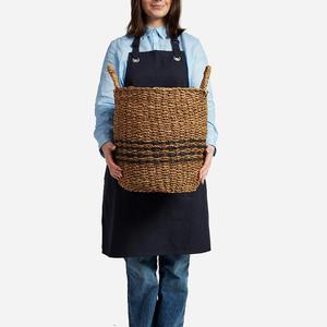 Panier en jonc de mer de style côtier de Nantucket - Ensemble de 3, fabriqué à la main au Bangladesh - Product Image 5