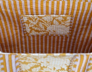 Bolso de compras de algodón hecho a mano con estampado de bloque de mano indio, bolso de mano para mujer, bolso de hombro acolchado con estampado de bloque hecho a mano - Product Image 6