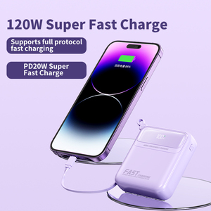 120W Super Fast Charge Pd 20W Portable Pocket <span class=keywords><strong>Pawor</strong></span> Bank Mini 20000 Mah Cargador rápido Powerbank - Product Image 6