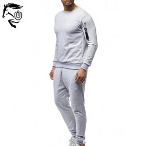 Ensembles de survêtements unis pour hommes en polaire ajustée vierge de haute qualité - Product Image 4