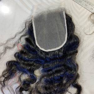 มัดผมมนุษย์สำหรับต่อผมตรงและมัดผมตรงส่วนหน้าผมต่อแบบปิดผมสีดำ - Product Image 3