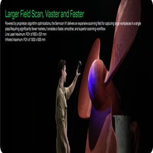 <span class=keywords><strong>Scanner</strong></span> <span class=keywords><strong>3D</strong></span> portable sans fil Creality Sermoon X1, précision de 0,02 mm, numérisation de trous profonds et d'objets volumineux - Product Image 3