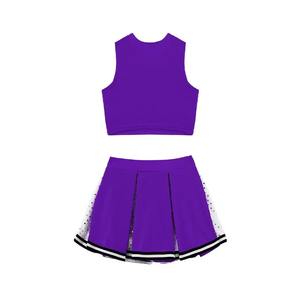Uniforme de porristas personalizado profesional de alta calidad barato para mujer, uniforme de práctica de animación con impresión por sublimación - Product Image 4