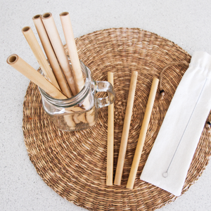 Pajitas de bambú reutilizables biodegradables, respetuosas con el medio ambiente, sin residuos - Product Image 4