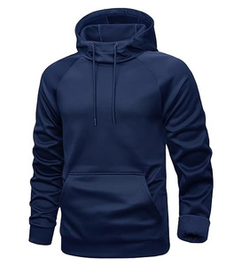 เสื้อฮู้ดซิปเต็มตัวผ้าฟลีซคอตตอน 100% สีพื้นสำหรับผู้ชายไซส์พลัส  ปักลาย ระบายอากาศ กันน้ำ กันลม - Product Image 5