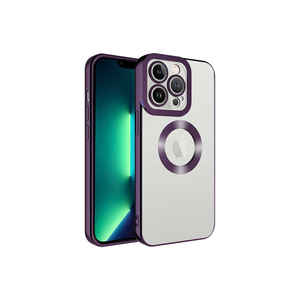 Funda de Silicona Premium SENK Serie Omega Morado Oscuro para iPhone 14 Pro 7 Plus XS, Ofrece Protección para la Cámara, Visualización del Logotipo, Resistente a Golpes - Product Image 1