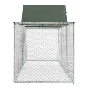 New Product 2022 Chicken Coop for Poultry Rabbits Chicken Ducks Hens Galvanized Metal Frame Outdoor Walk in Chicken Cage CGT40