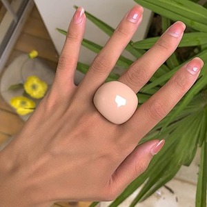 Cute Colorful Heart Resin <b>Rings</b> Set Bold <b>Statement</b> Chunky Jewelry <b>for</b> Girls <b>Women</b> Fun Waterproof Fashion Accessory Daily Wear - Product Image 4