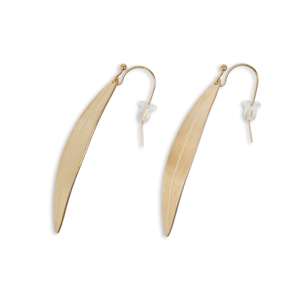 CUCOCUCA YXQ E211 Orecchini a forma di foglia in acciaio inossidabile placcato oro, adatti per la primavera e l'estate, design ispirato alla natura, atmosfera festiva - Product Image 2